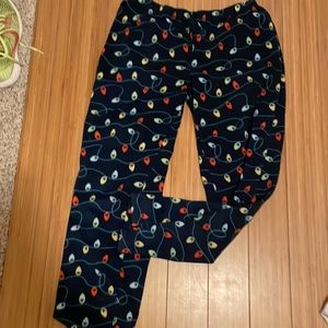 🎄 💫old navy cozy holiday lights fleece bottoms